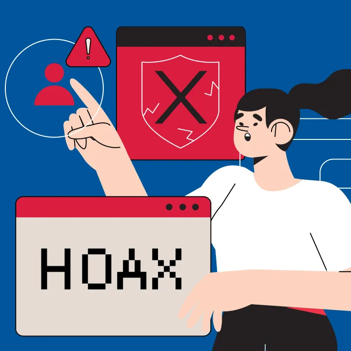 Ilustrasi hoaks di ruang digital.